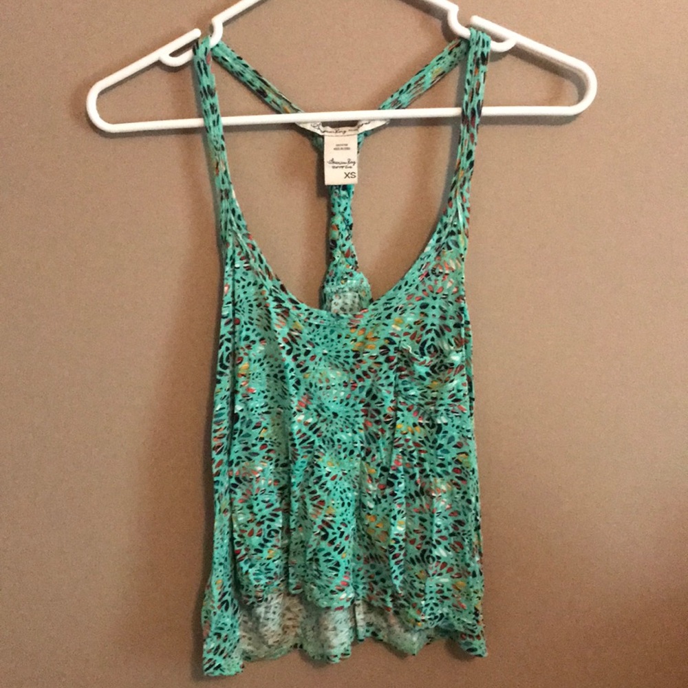 Patterned crop top tank top